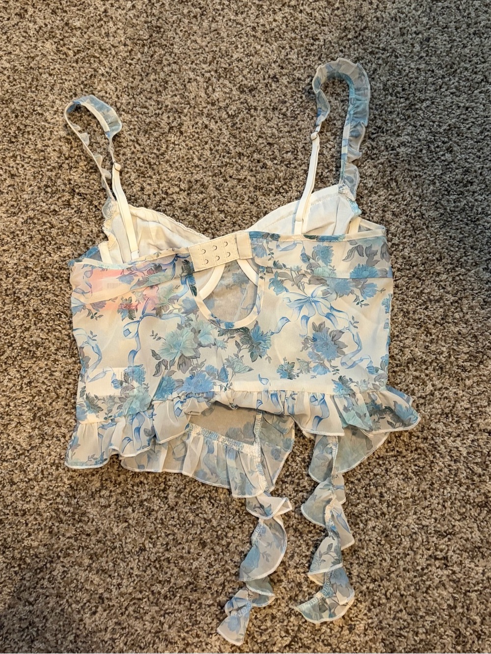 Edikted Floral Ruffle Top - Picture 3 of 4